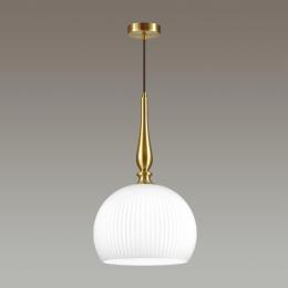 Odeon light 4765/1 PENDANT ODL21 369 белый/бронзовый Подвес E27 60W RUNGA  - 6 купить